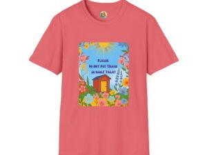 Vault Toilet Wildflower T-Shirt | Funny Leave No Trace Hiking Tee | Trailhead Etiquette Outhouse Humor